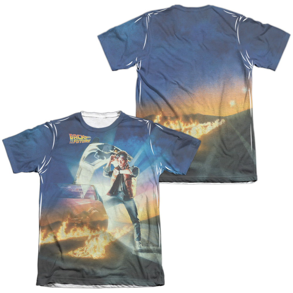 Back To The Future - Movie Poster - Adult Poly/cotton Short Sleeve Tee - White T-shirt