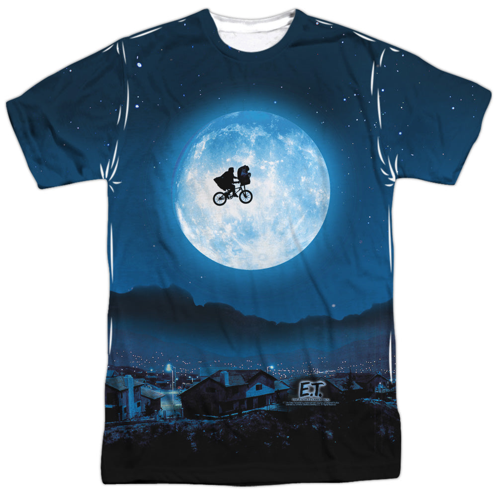 Et - Moon - Short Sleeve Adult Poly Crew - White T-shirt