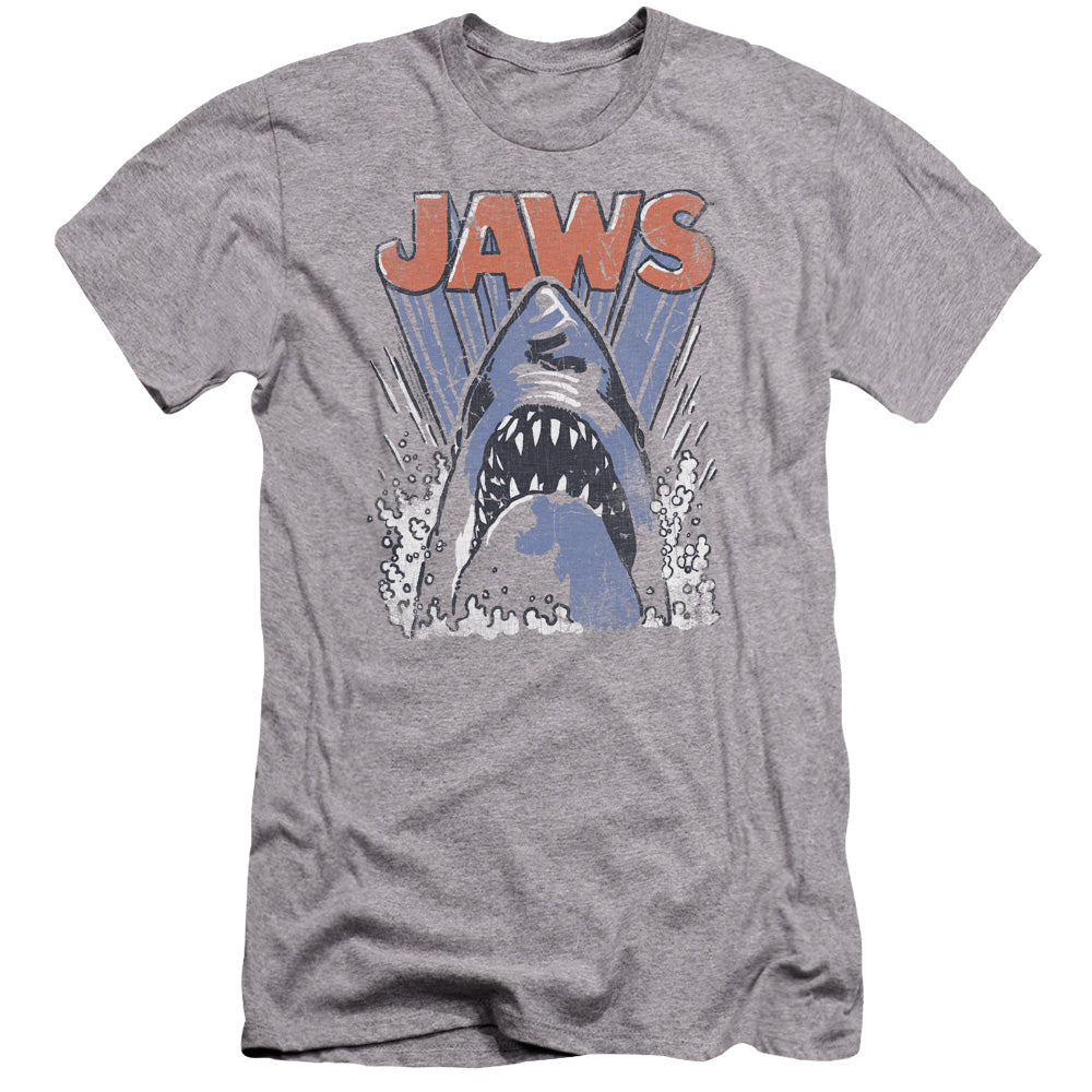 Jaws - Comic Splash-premuim Canvas Adult Slim Fit 30/1 - Athletic Heather
