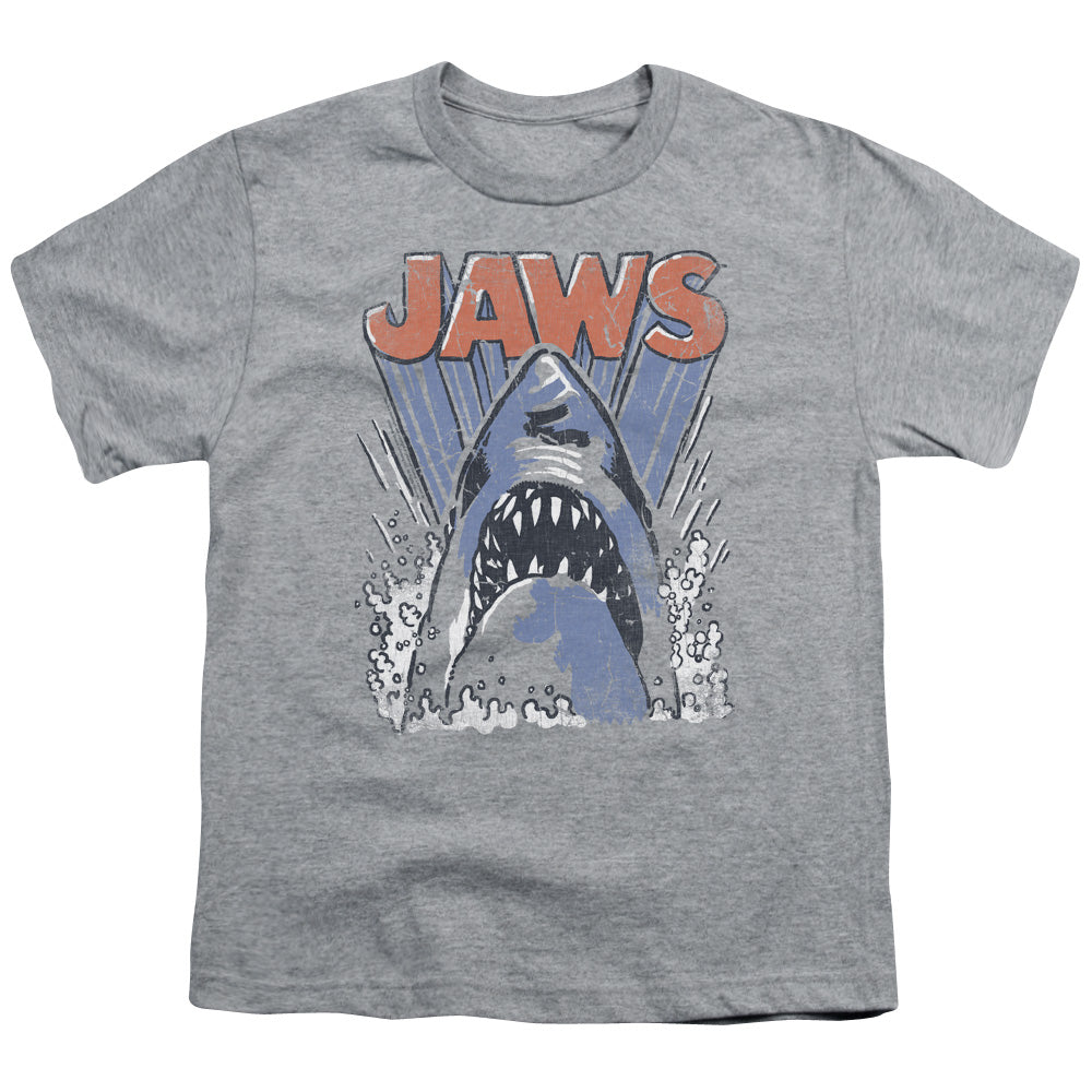 Jaws - Comic Splash - Short Sleeve Youth 18/1 - Athletic Heather T-shirt