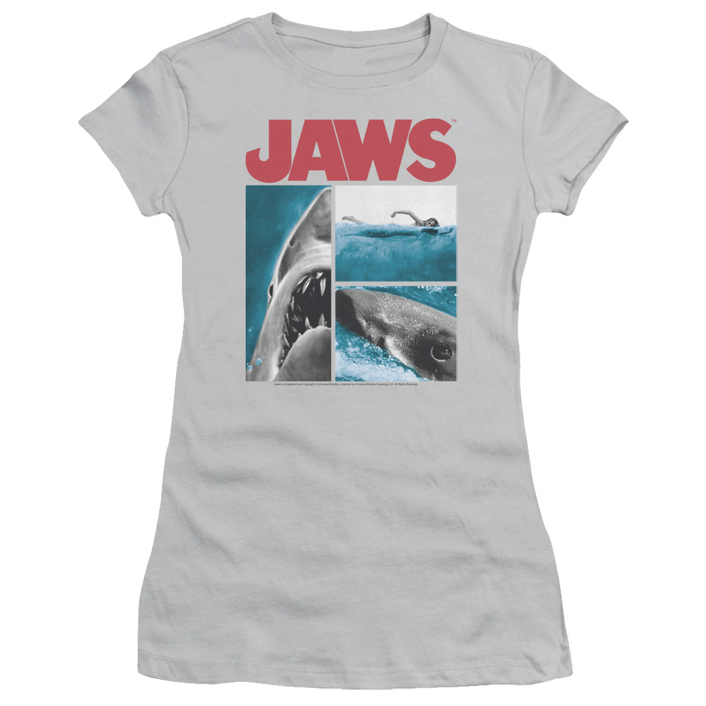Jaws - Instajaws - Short Sleeve Junior Sheer - Silver T-shirt