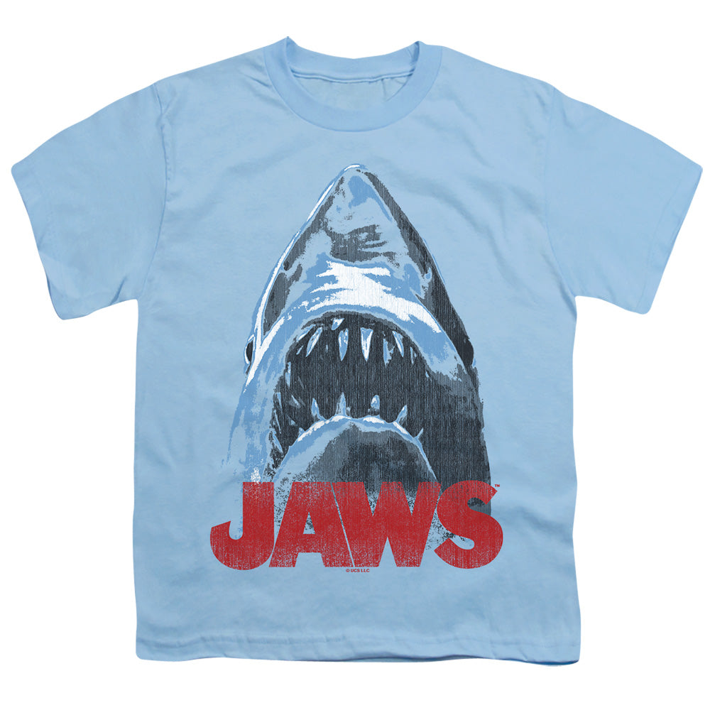 Jaws - From Below - Short Sleeve Youth 18/1 - Royal Blue T-shirt