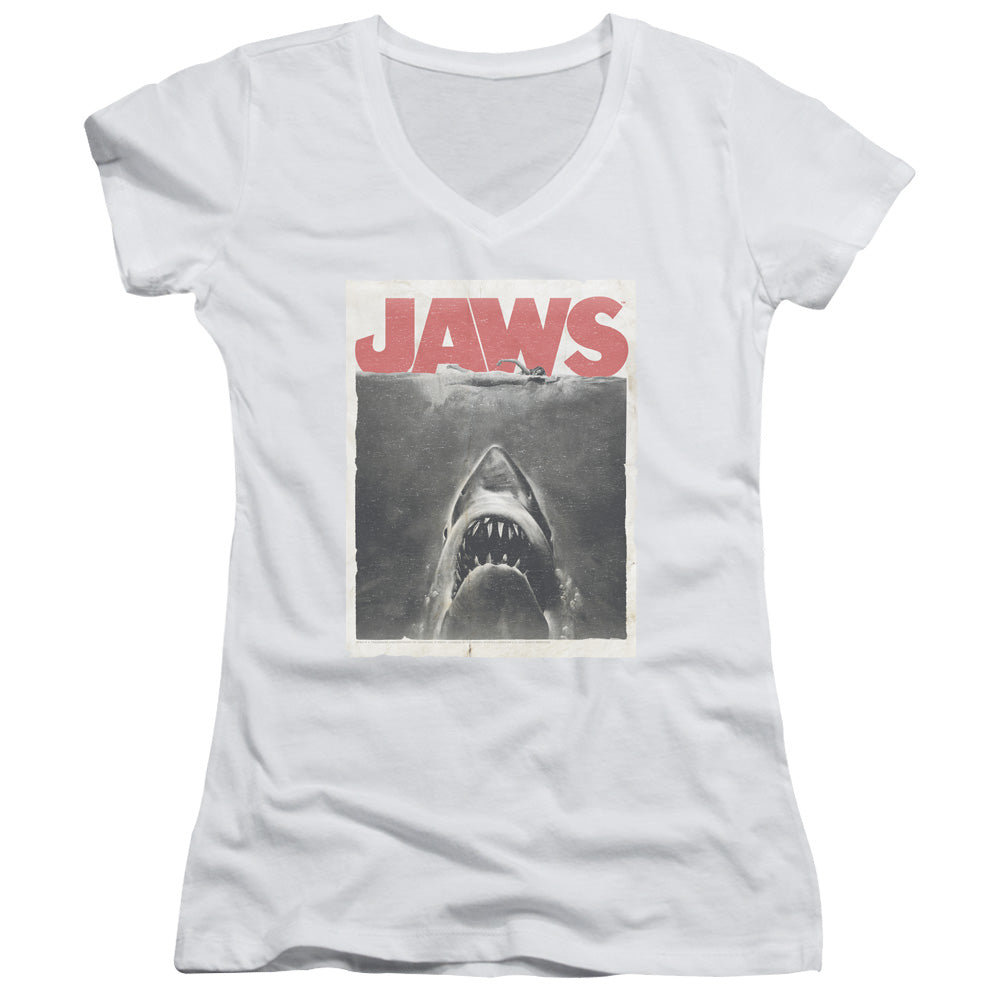 Jaws - Classic Fear-junior V-neck - White