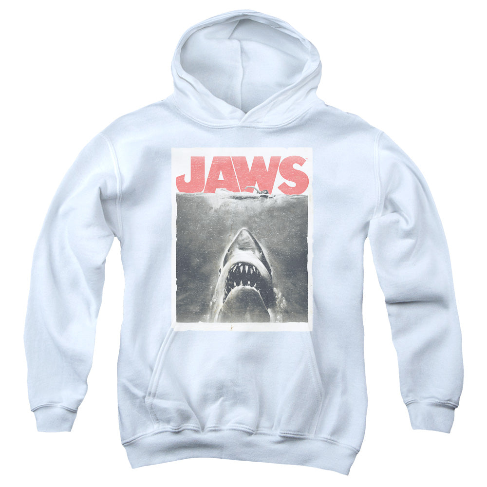 Jaws Classic Fear-youth Pull-over Hoodie - White