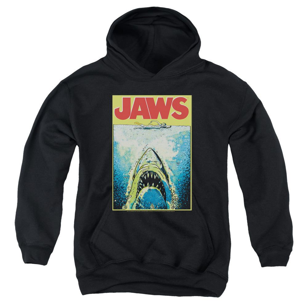Jaws - Bright Jaws - Youth Pull-over Hoodie - Black