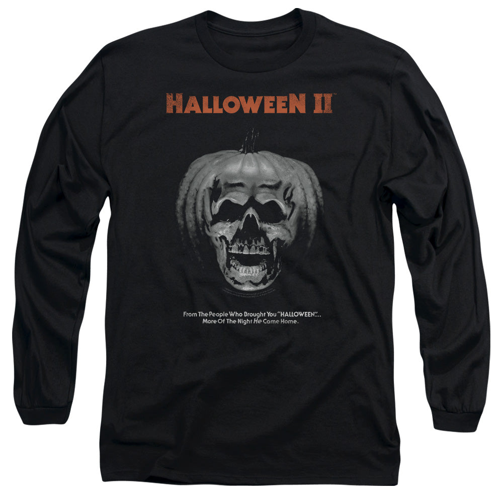 Halloween Ii - Pumpkin Poster - Long Sleeve Adult 18/1 - Black - Sm - Black T-shirt