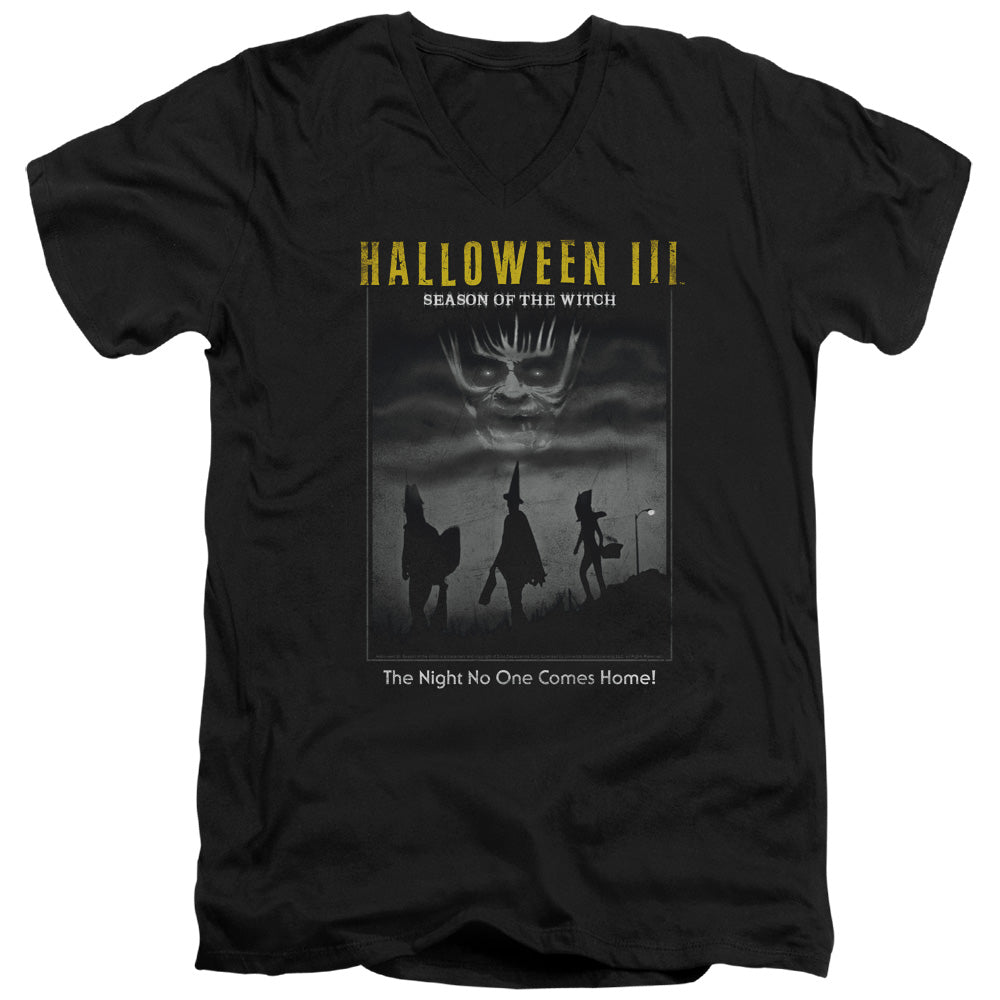 Halloween Iii - Kids Poster - Short Sleeve Adult V-neck 30/1 - Black T-shirt