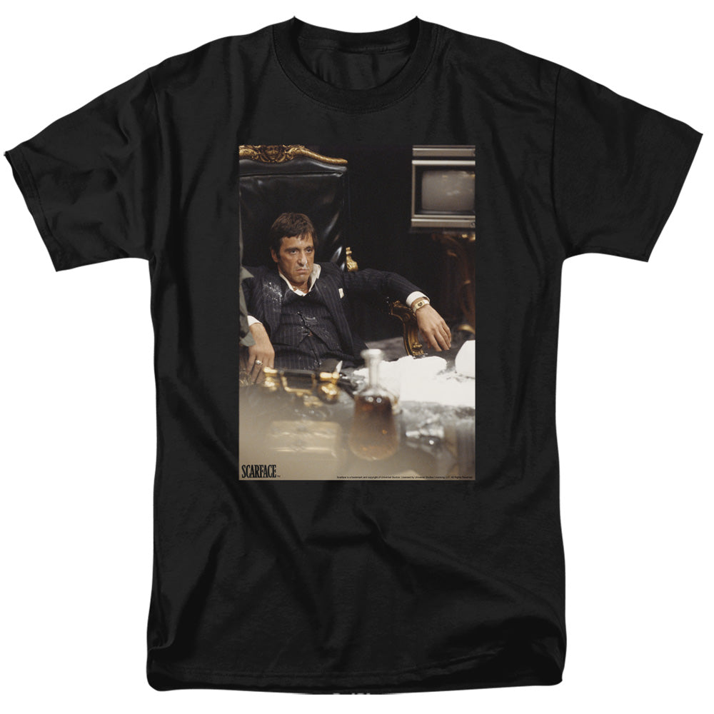 Scarface - Sit Back - Short Sleeve Adult 18/1 - Black T-shirt