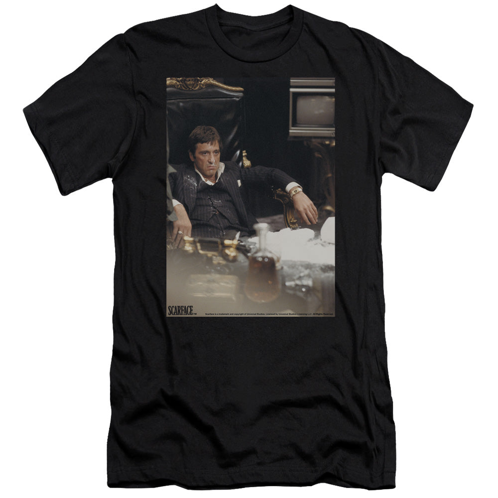 Scarface - Sit Back - Short Sleeve Adult 30/1 - Black T-shirt