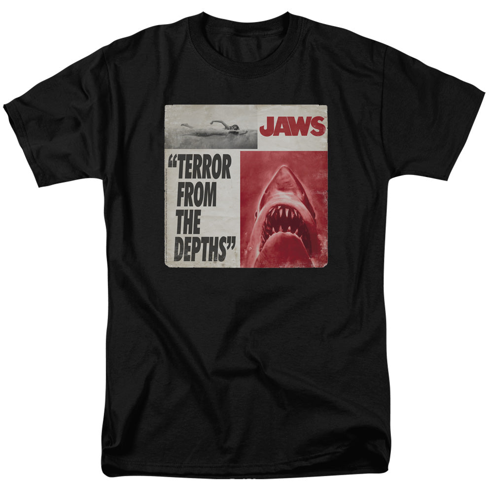 Jaws - Terror - Short Sleeve Adult 18/1 - Black T-shirt