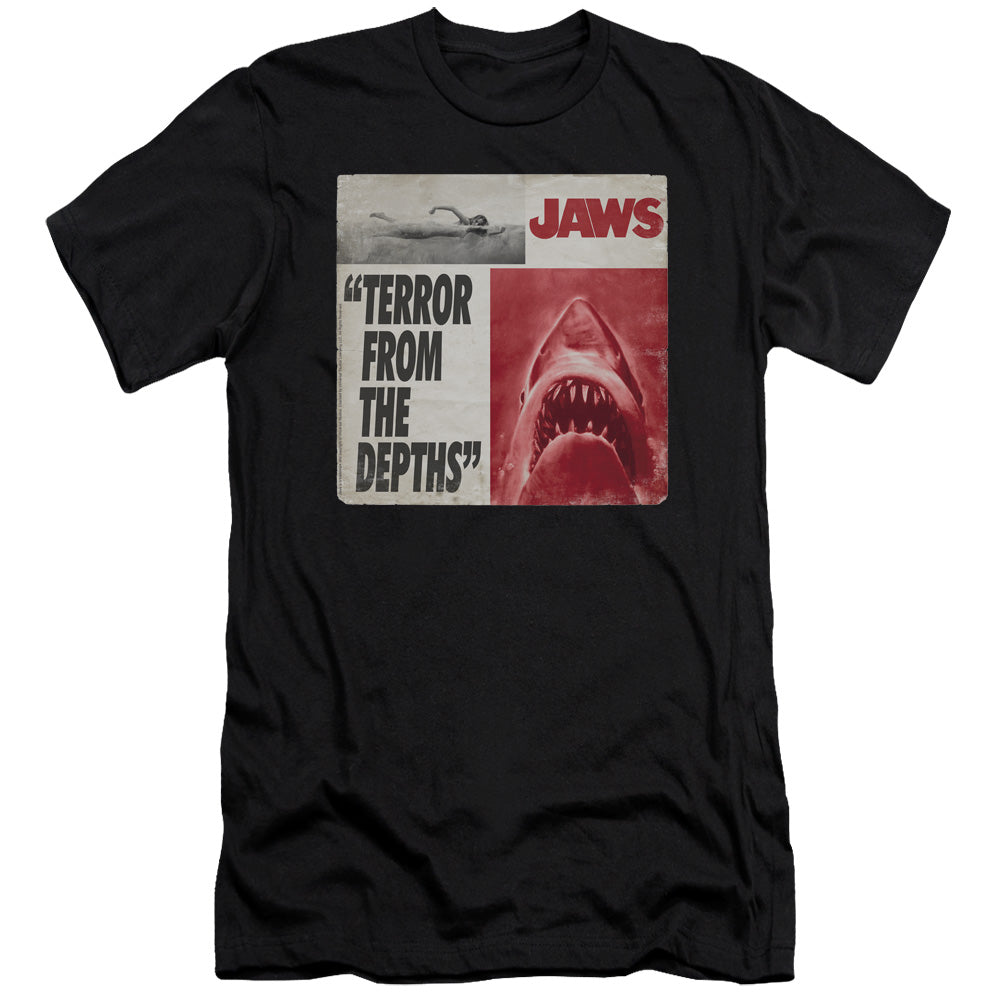 Jaws - Terror - Short Sleeve Adult 30/1 - Black T-shirt