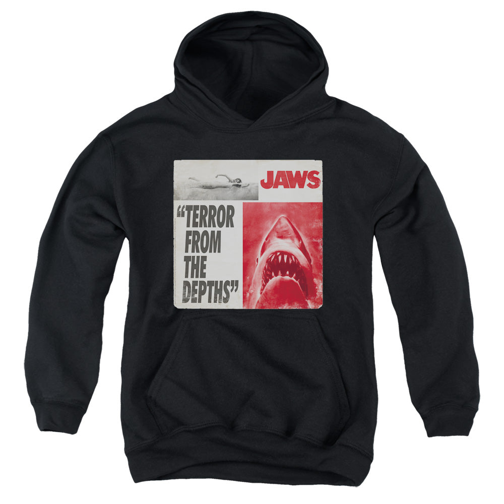 Jaws - Terror - Youth Pull-over Hoodie - Black