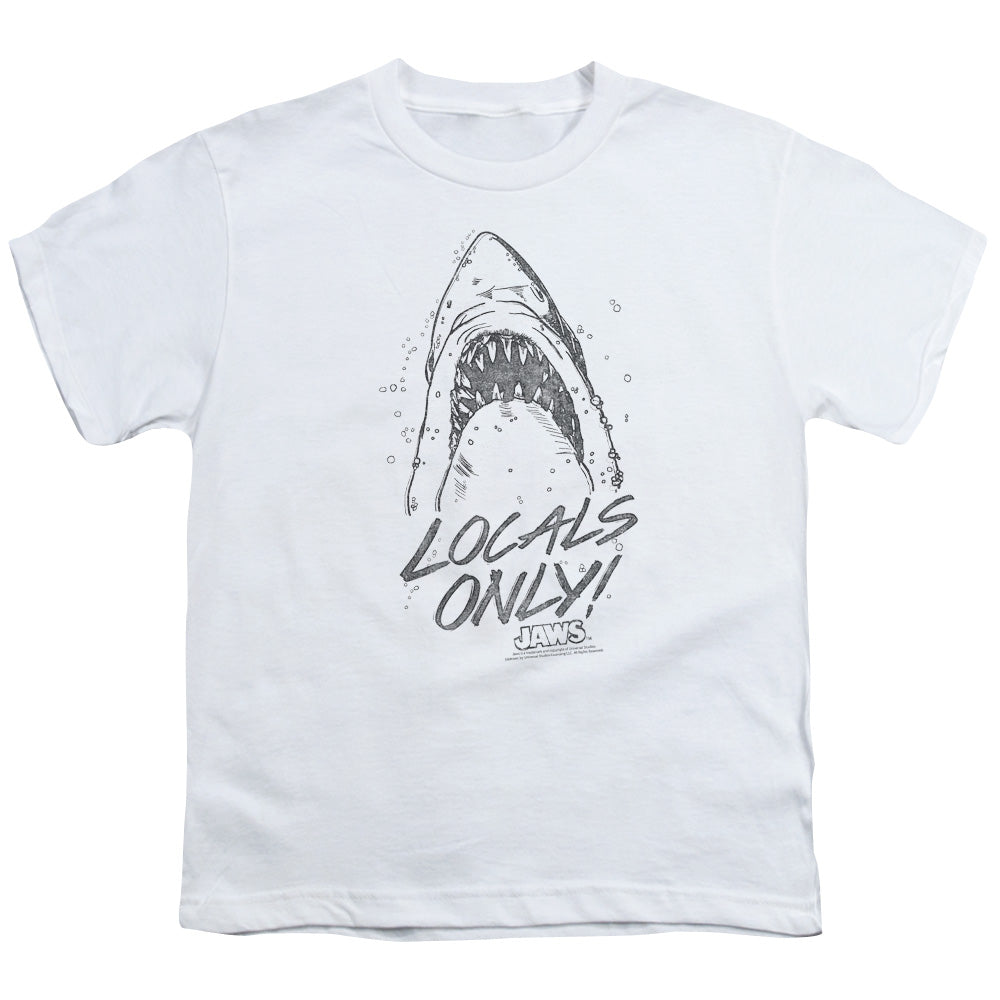 Jaws - Locals Only - Short Sleeve Youth 18/1 - White T-shirt