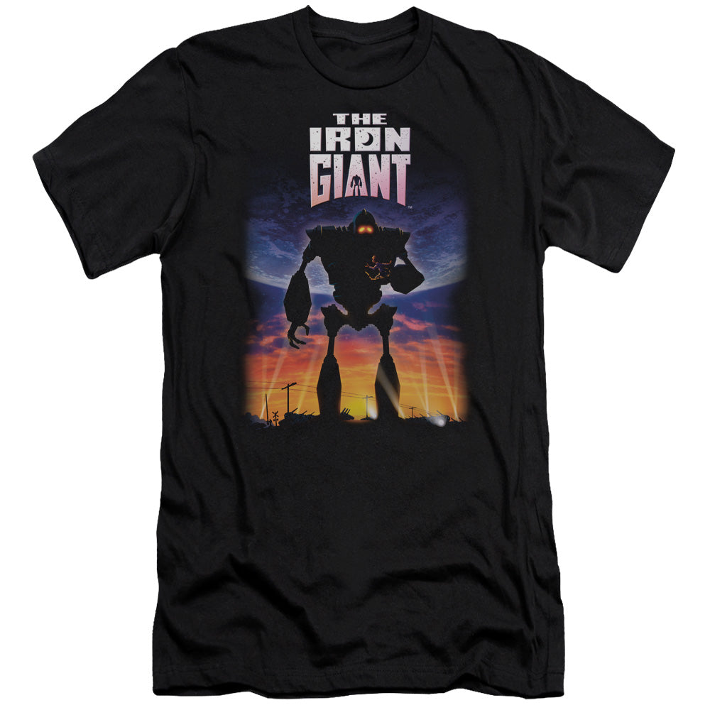 IRON GIANT POSTER - S/S ADULT 30/1 - BLACK T-Shirt