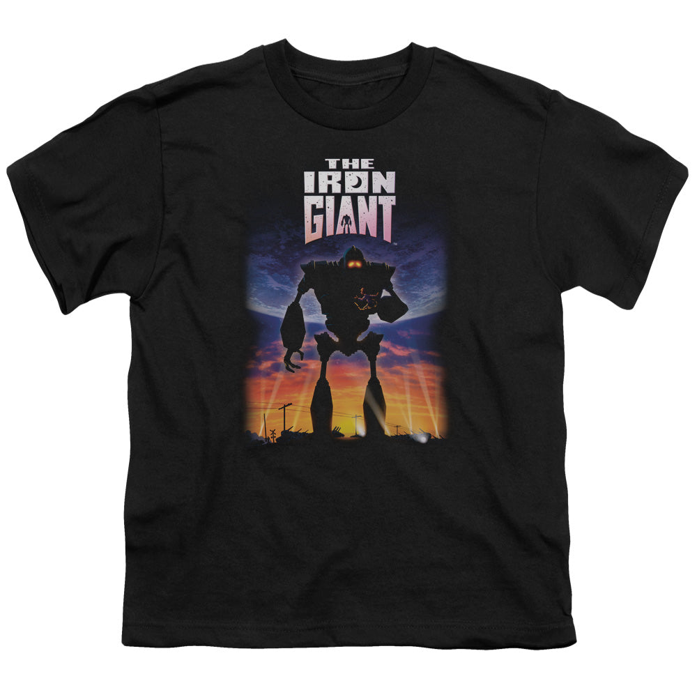 Iron Giant - Poster - Short Sleeve Youth 18/1 - Black T-shirt