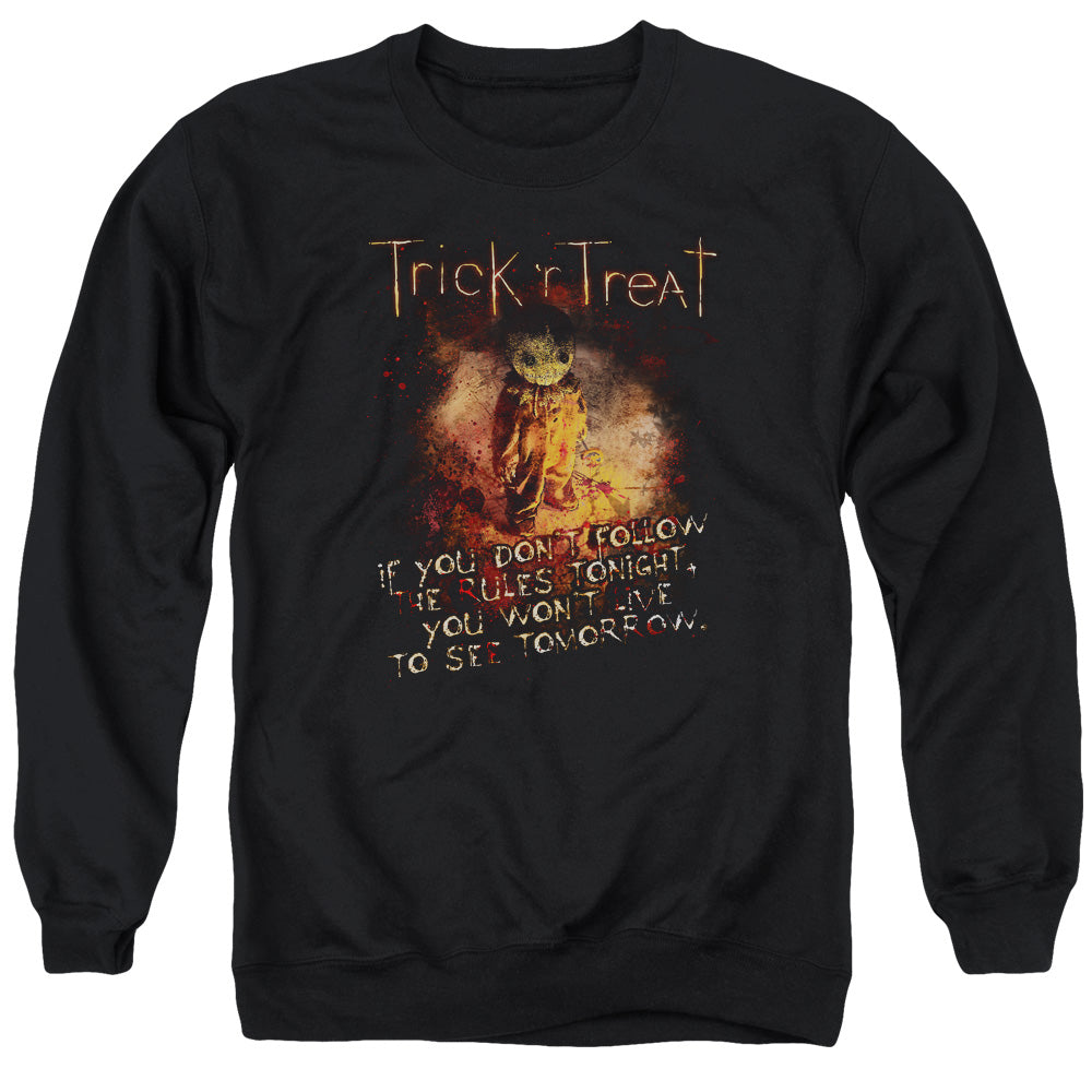 Trick R Treat - Rules - Adult Crewneck Sweatshirt - Black