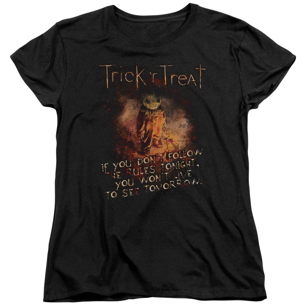 Trick R Treat - Rules - Short Sleeve Women"s Tee - Black T-shirt