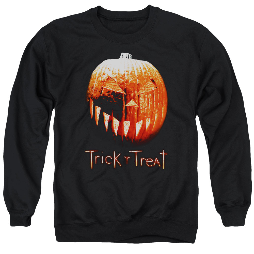 Trick R Treat - Pumpkin - Adult Crewneck Sweatshirt - Black