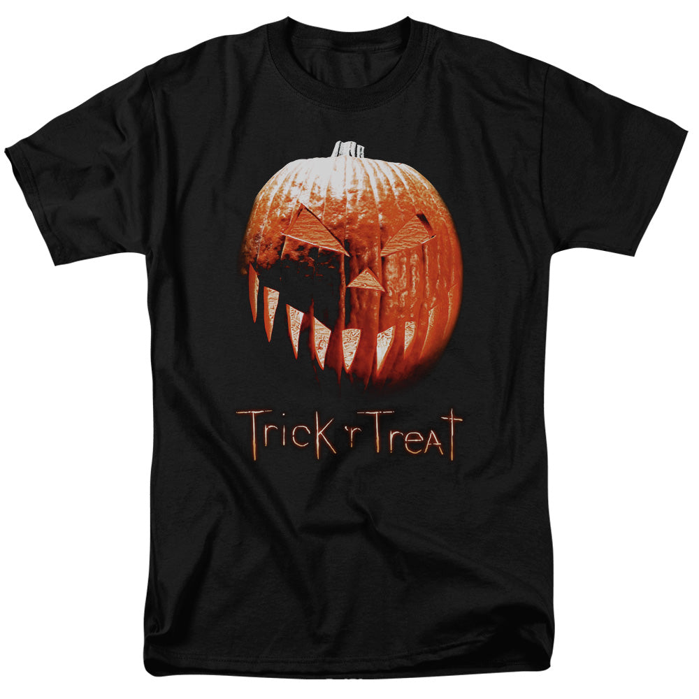 Trick R Treat - Pumpkin - Short Sleeve Adult 18/1 - Black T-shirt