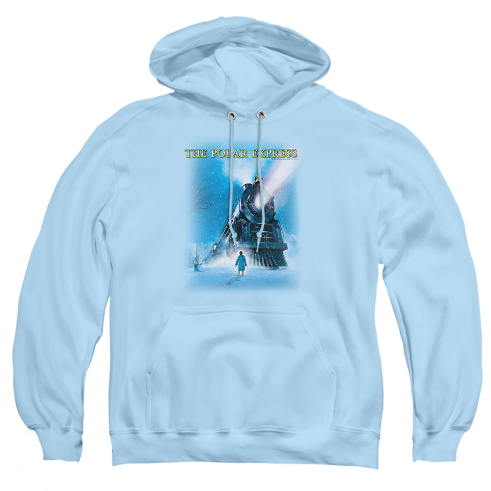 Polar Express - Big Train - Adult Pull-over Hoodie - Light Blue