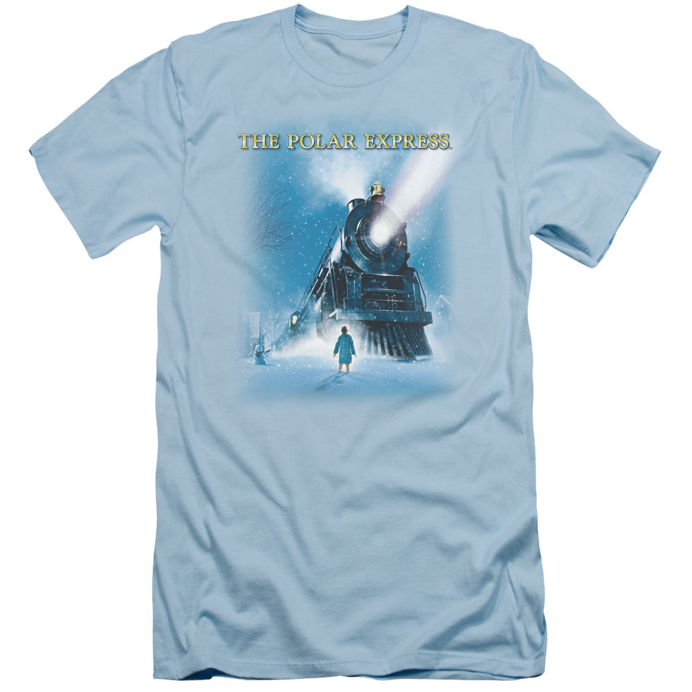 Polar Express - Big Train - Short Sleeve Adult 30/1 - Light Blue T-shirt
