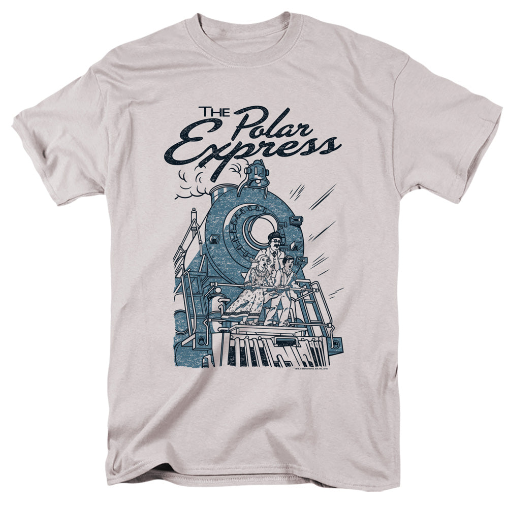 Polar Express - Rail Riders - Short Sleeve Adult 18/1 - Silver T-shirt
