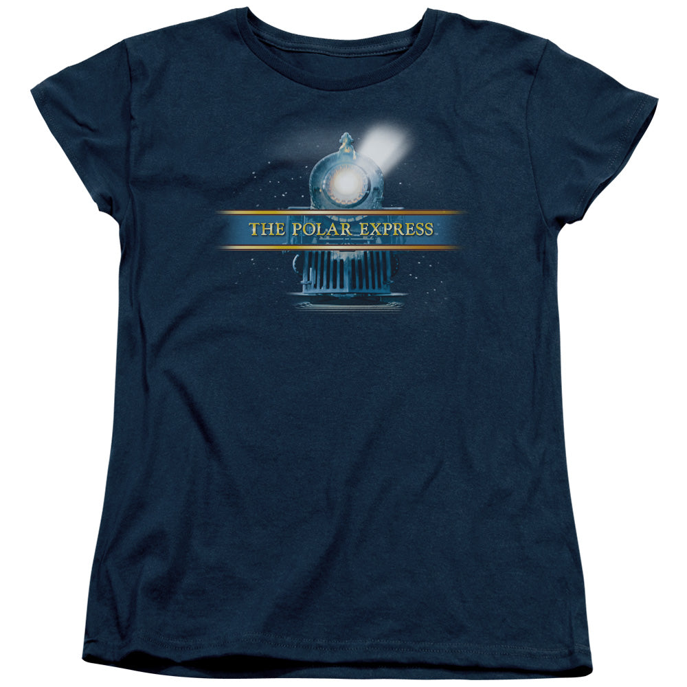Polar Express - Train Logo - Short Sleeve Womens Tee - Navy T-shirt