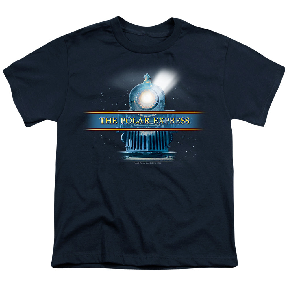 Polar Express - Train Logo - Short Sleeve Youth 18/1 - Navy T-shirt