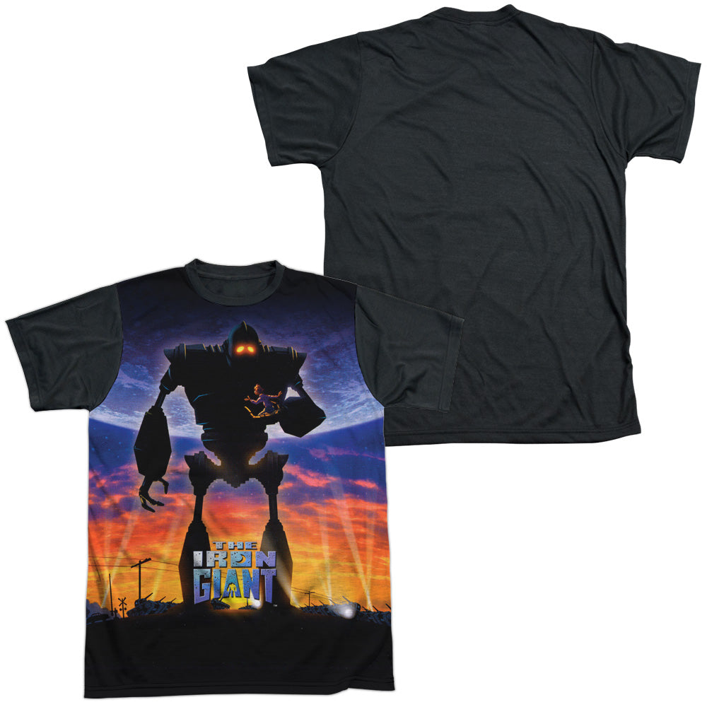 Iron Giant - Giant Poster - Short Sleeve Adult White Front Black Back - White T-shirt