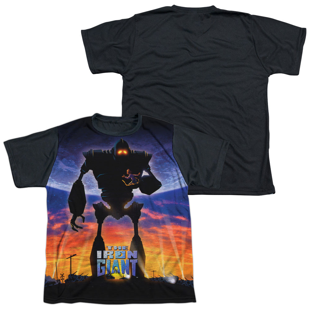 Iron Giant - Giant Poster - Short Sleeve Youth White Front Black Back - White T-shirt