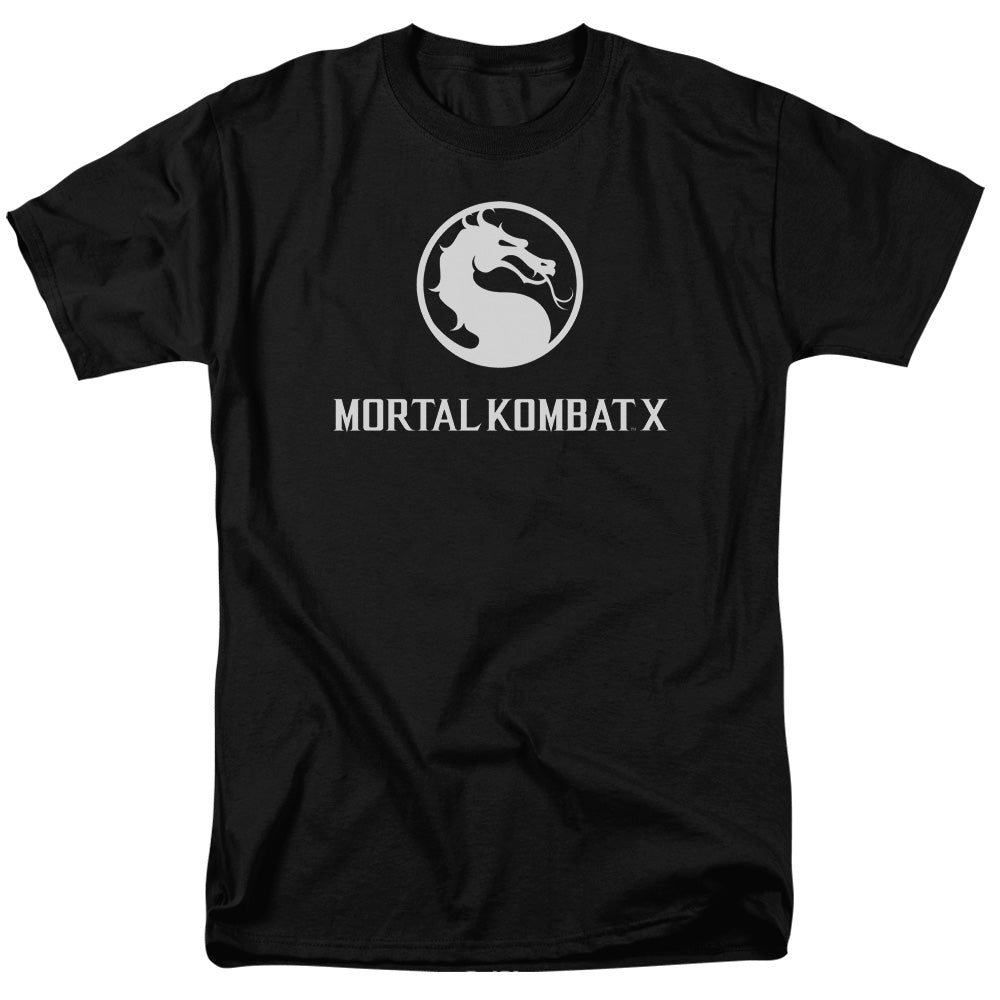 Mortal Kombat X - Dragon Logo - Short Sleeve Adult 18/1 - Black T-shirt
