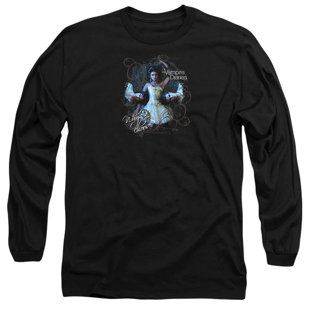 Vampire Diaries - Why Choose - Long Sleeve Adult 18/1 - Black T-shirt