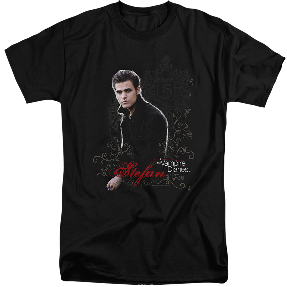 Vampire Diarieshort Sleevetefan-s - S Adult Tall - Black T-shirt