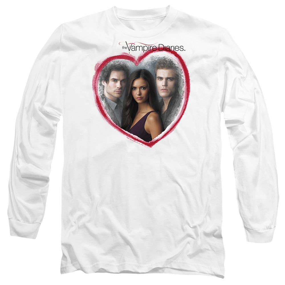 Vampire Diaries - Girls Choice - Long Sleeve Adult 18/1 - White T-shirt