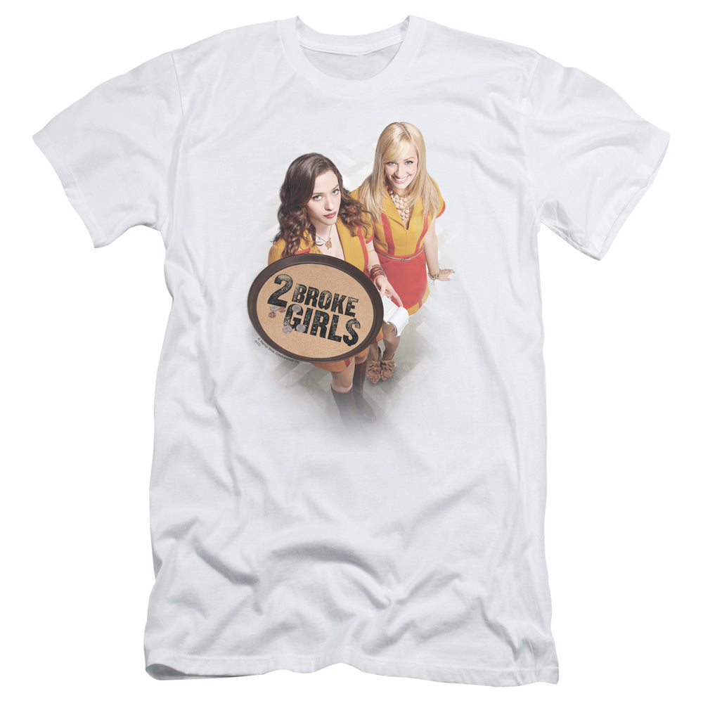 2 BROKE GIRLS TIPS REALLY - S/S ADULT 30/1 - WHITE T-Shirt