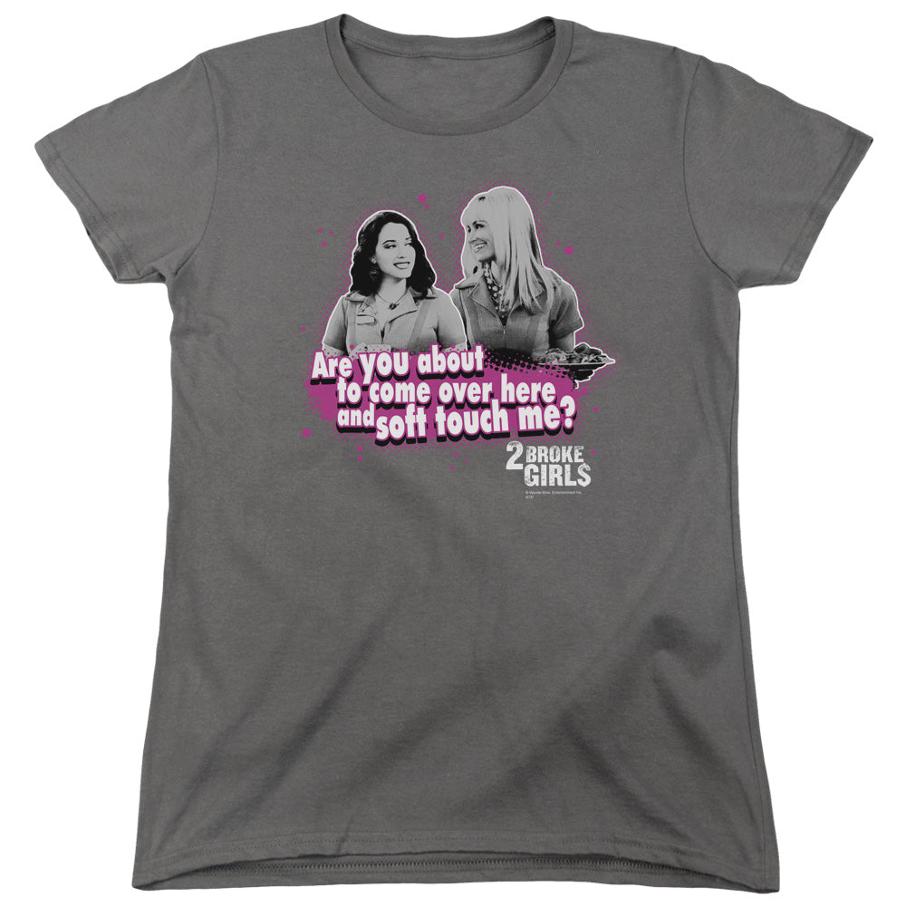 2 Broke Girlshort Sleeveoft Touch-s - S Womens Tee - Charcoal T-shirt