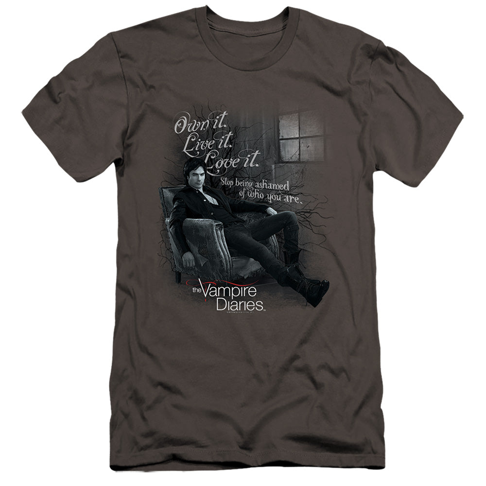 Vampire Diaries - Be Yourself-premuim Canvas Adult Slim Fit 30/1 - Charcoal