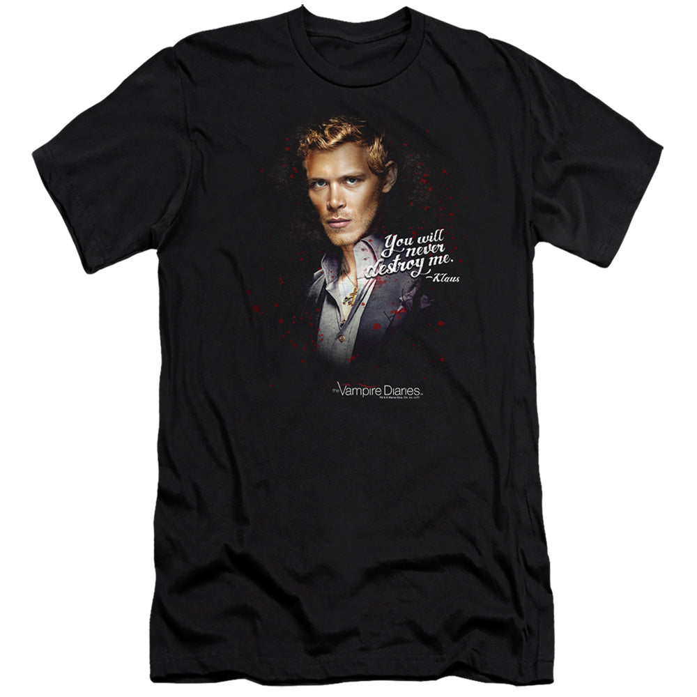 Vampire Diaries - Never Destroy-premuim Canvas Adult Slim Fit 30/1 - Black