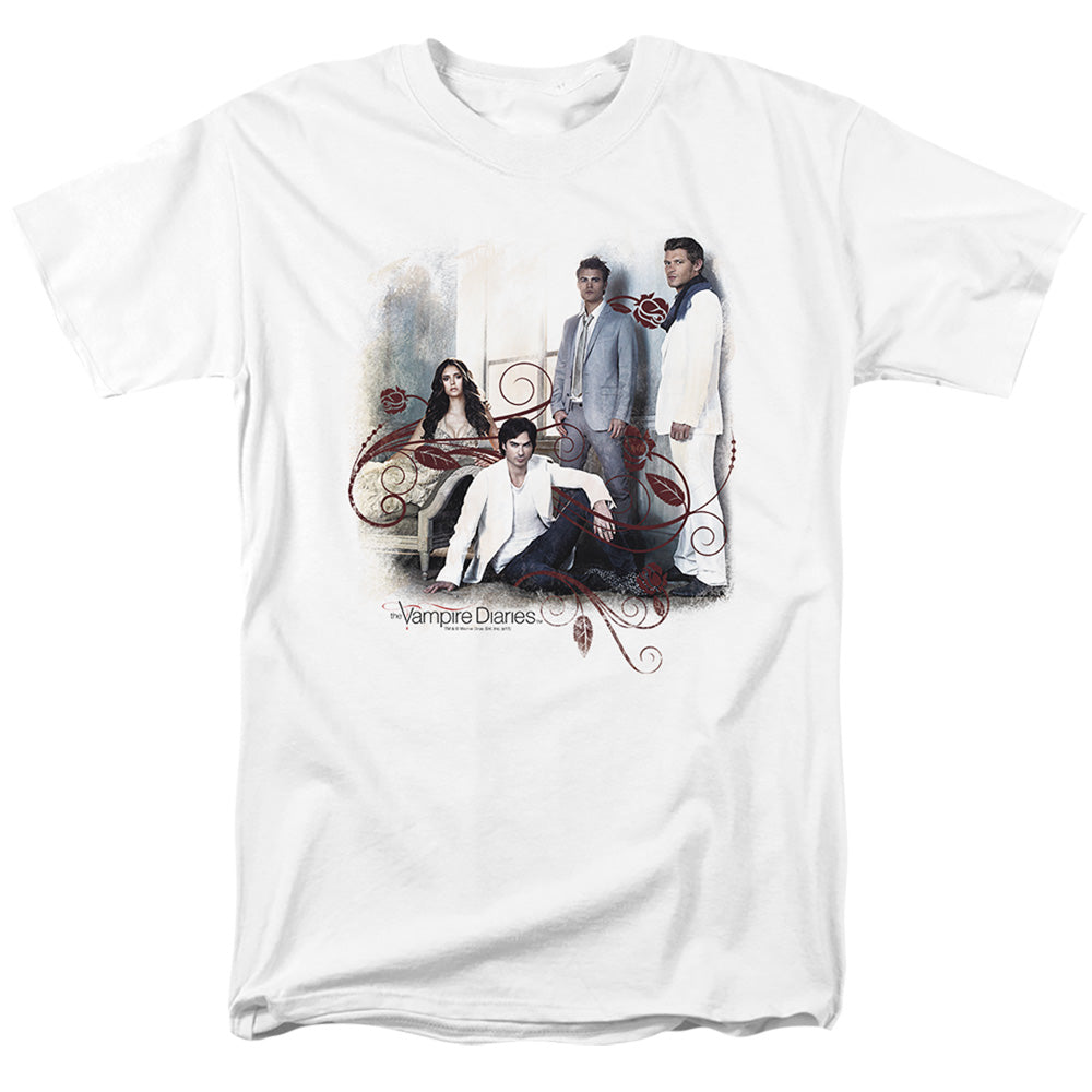 Vampire Diaries - 3 + 1 - Short Sleeve Adult 18/1 - White T-shirt