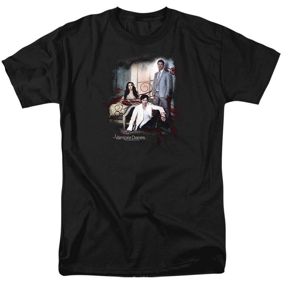 Vampire Diaries - 3 + 1 - Short Sleeve Adult 18/1 - Black T-shirt