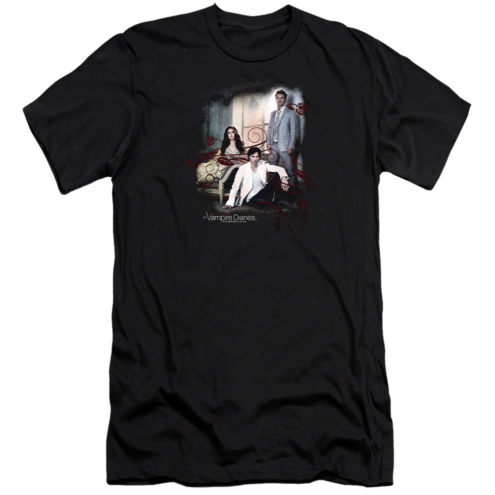 Vampire Diaries - 3 + 1-premuim Canvas Adult Slim Fit 30/1 - Black