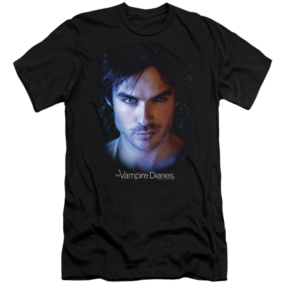 Vampire Diaries - Damon - Short Sleeve Adult 30/1 - Black T-shirt