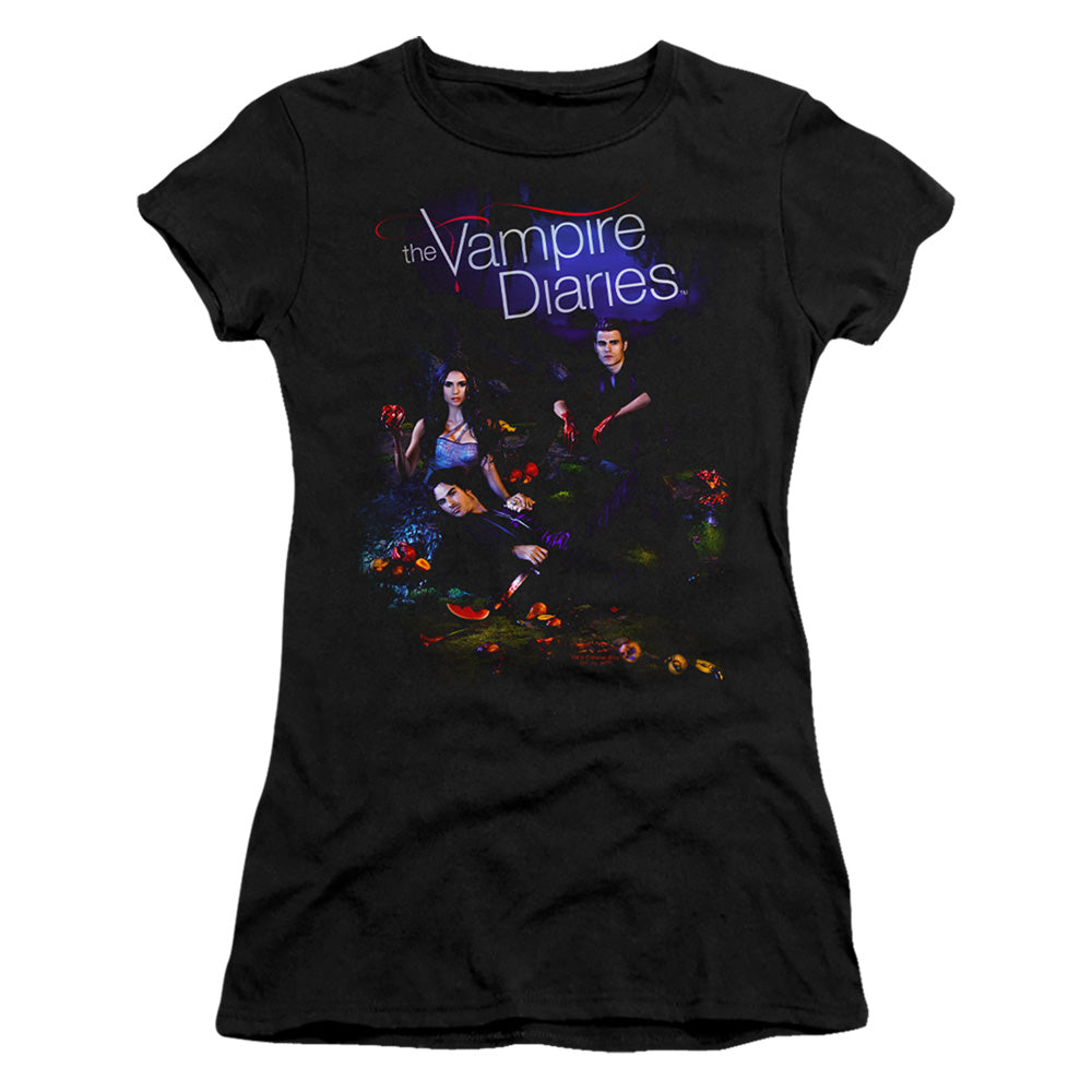 Vampire Diaries - Tempted - Short Sleeve Junior Sheer - Black T-shirt