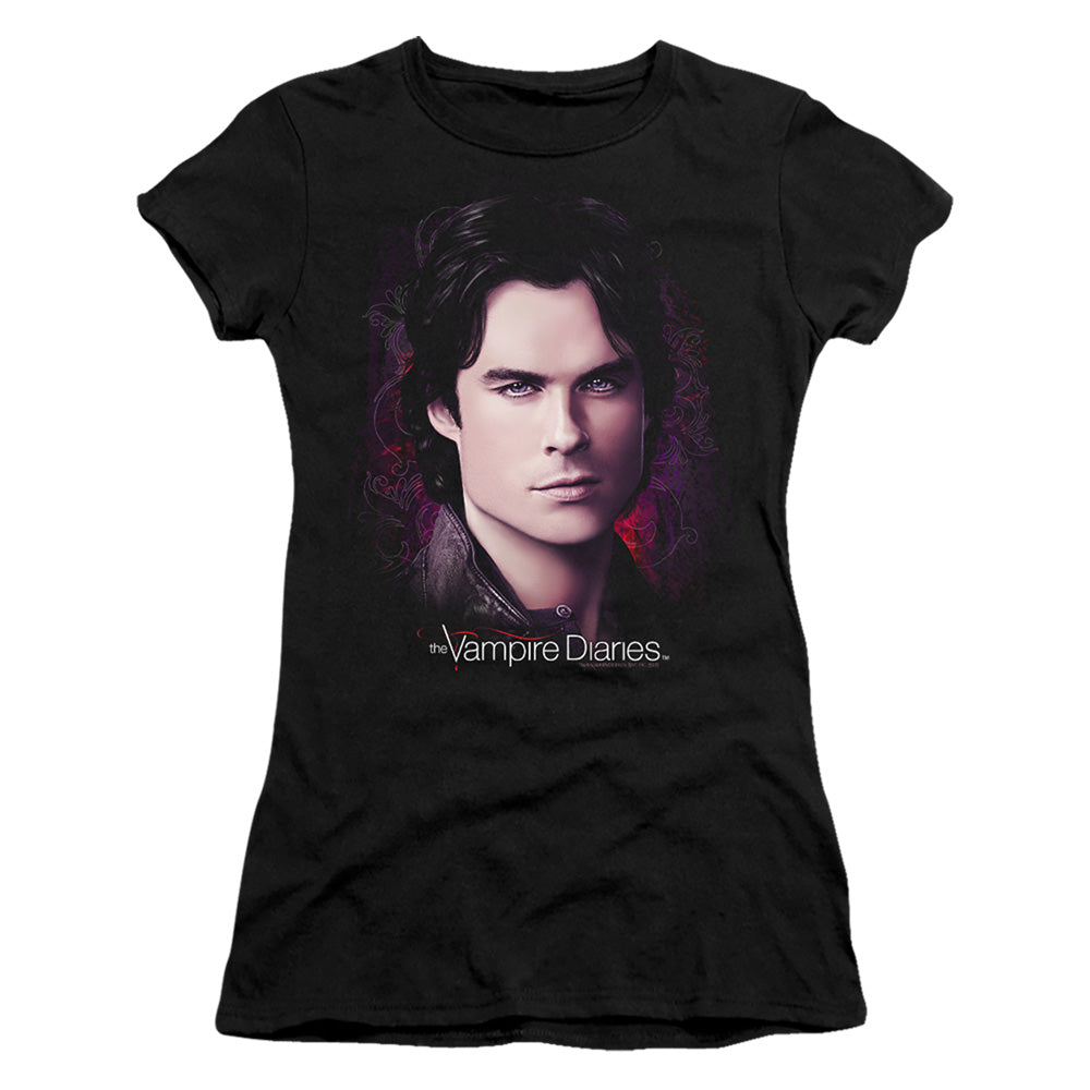 Vampire Diaries - Compelling - Short Sleeve Junior Sheer - Black T-shirt