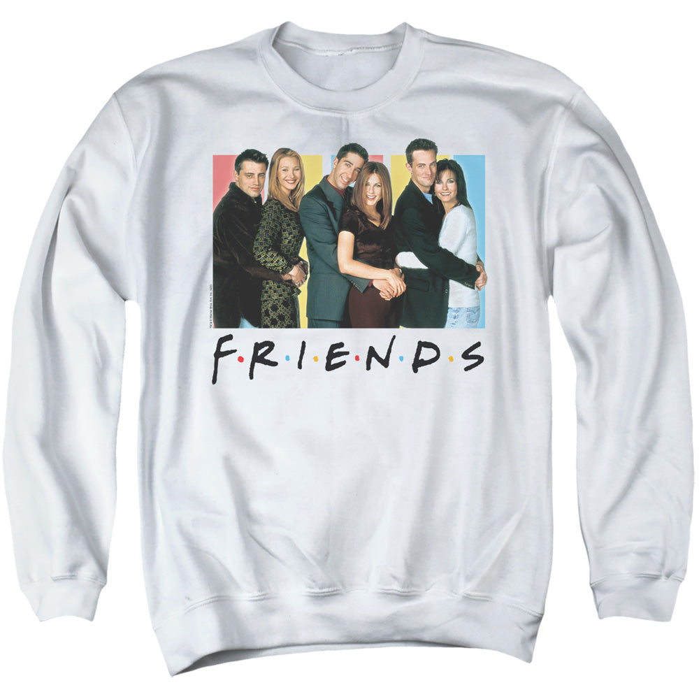 Friends - Cast Logo - Adult Crewneck Sweatshirt - White