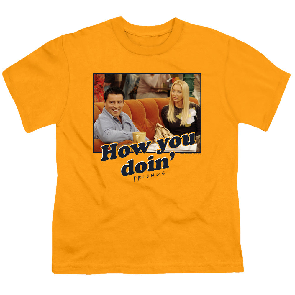 Friends - How You Doin - Short Sleeve Youth 18/1 - Gold T-shirt