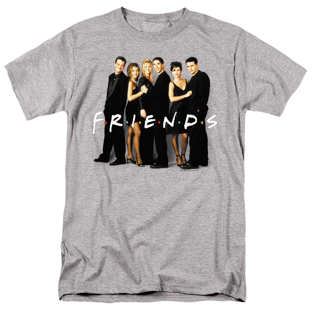 Friends - Cast In Black - Short Sleeve Adult 18/1 - Red T-shirt