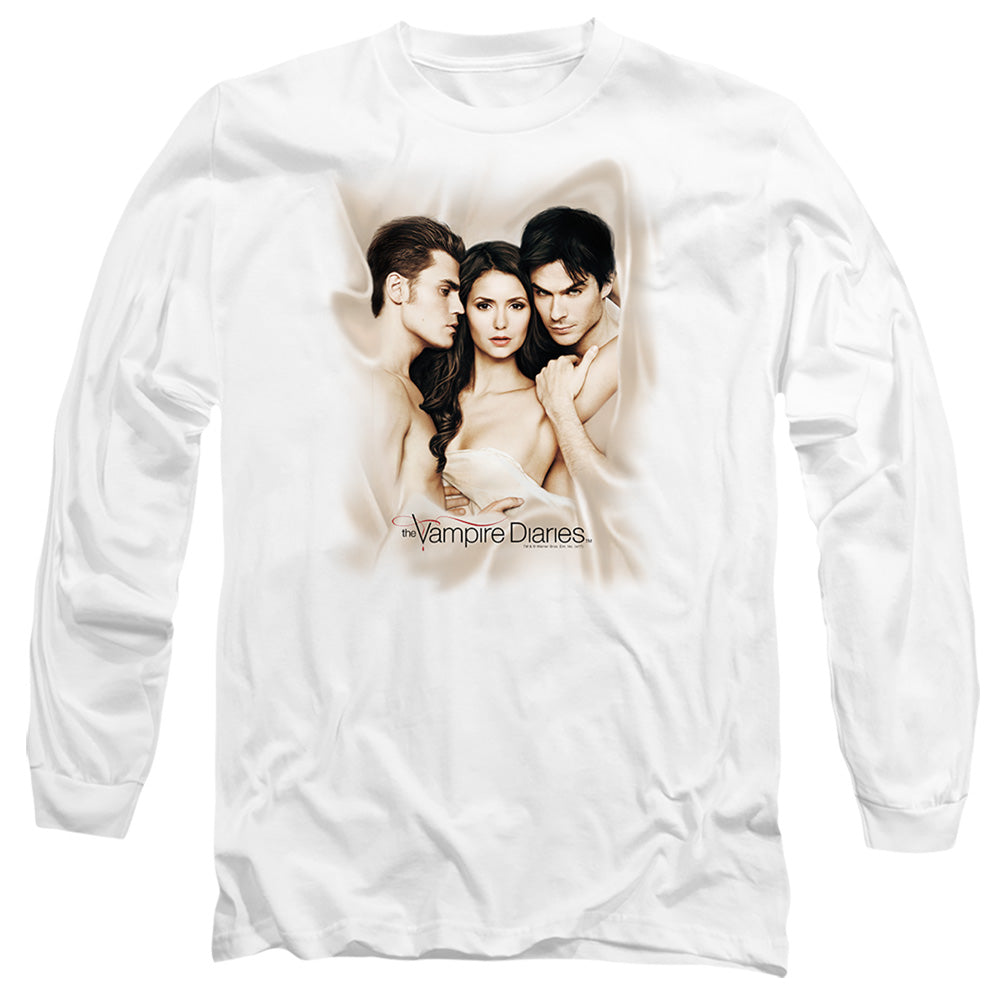 Vampire Diaries - Bounded - Long Sleeve Adult 18/1 - White T-shirt