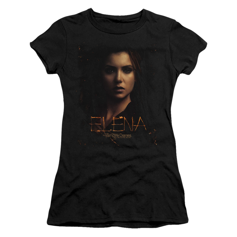 Vampire Diaries - Elena Smokey Veil - Short Sleeve Junior Sheer - Black T-shirt
