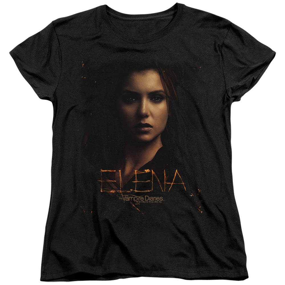 Vampire Diaries - Elena Smokey Veil - Short Sleeve Womens Tee - Black T-shirt